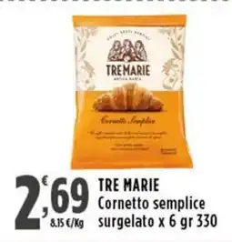 Rossotono Carrefour Tre marie cornetto semplice offerta