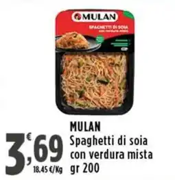 Rossotono Carrefour Mulan spaghetti di soia con verdura mista offerta