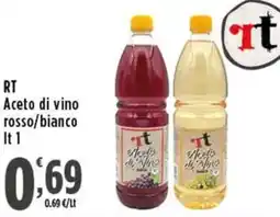 Rossotono Carrefour RT Aceto di vino rosso/bianco offerta