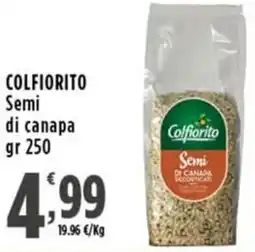 Rossotono Carrefour Colfiorito semi di canapa offerta
