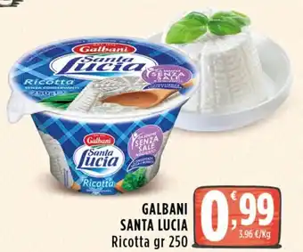 Rossotono Carrefour Galbani santa lucia ricotta offerta