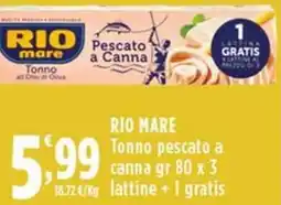 Rossotono Carrefour Rio mare Tonno pescato a canna offerta