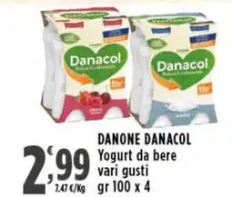 Rossotono Carrefour Danone danacol yogurt da bere offerta