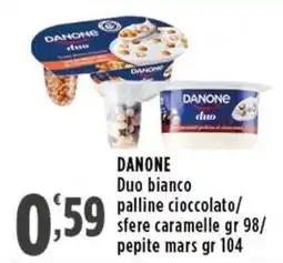 Rossotono Carrefour Danone duo bianco palline cioccolato/ sfere caramelle/ pepite mars offerta