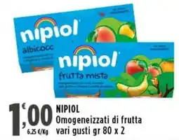 Rossotono Carrefour Nipiol omogeneizzati di frutta offerta