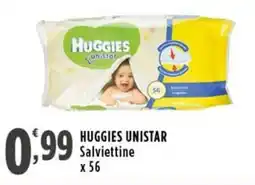 Rossotono Carrefour Huggies unistar salviettine offerta