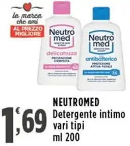Rossotono Carrefour Neutromed detergente intimo offerta