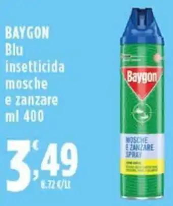 Rossotono Carrefour Baygon blu insetticida mosche e zanzare offerta