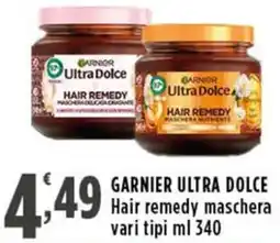 Rossotono Carrefour Garnier ultra dolce hair remedy maschera offerta