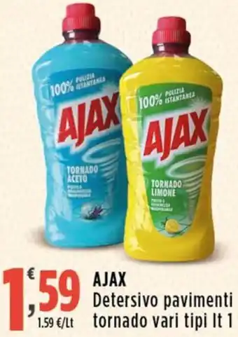 Rossotono Carrefour Ajax Detersivo pavimenti tornado offerta