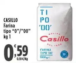 Rossotono Carrefour Casillo farina tipo "0"/"00" offerta