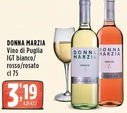 Rossotono Carrefour Donna marzia vino di puglia igt bianco/ rosso/rosato offerta