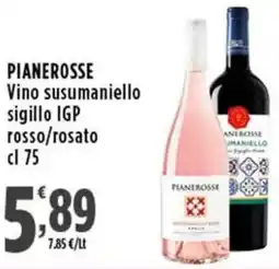 Rossotono Carrefour Pianerosse Vino susumaniello sigillo IGP offerta