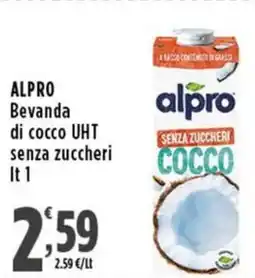 Rossotono Carrefour Alpro bevanda di cocco uht senza zuccheri offerta