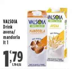 Rossotono Carrefour Valsoia drink avena/ mandorla offerta