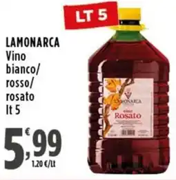Rossotono Carrefour Lamonarca vino bianco/ rosso/ rosato offerta