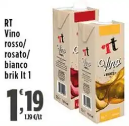 Rossotono Carrefour RT Vino rosso/ rosato/ bianco brik offerta