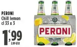 Rossotono Carrefour Peroni chill lemon offerta