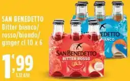 Rossotono Carrefour San benedetto bitter bianco/ rosso/biondo/ ginger offerta