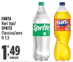 Rossotono Carrefour Fanta / sprite classica/zero offerta
