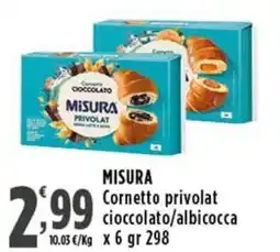 Rossotono Carrefour Misura cornetto privolat cioccolato/albicocca offerta