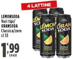 Rossotono Carrefour Lemonsoda / oransoda offerta