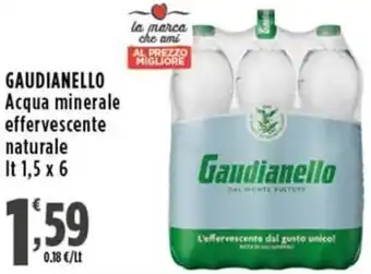 Rossotono Carrefour Gaudianello acqua minerale effervescente naturale offerta