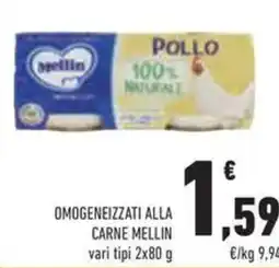 Conad Superstore Omogeneizzati alla carne mellin offerta