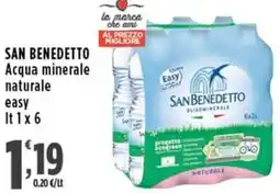 Rossotono Carrefour San benedetto acqua minerale naturale easy offerta