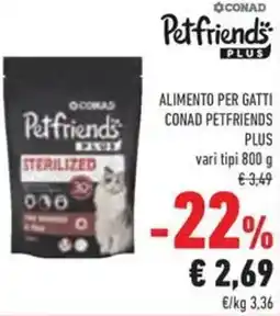 Conad Superstore Alimento per gatti conad petfriends plus offerta