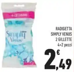 Conad Superstore Radigetta simply venus 2 gillette offerta