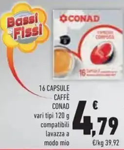 Conad Superstore 16 capsule caffè conad offerta