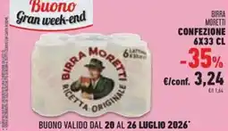 Conad Birra moretti offerta
