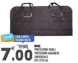 Ayoka Imac protezione sedili posteriori aggancio universale offerta