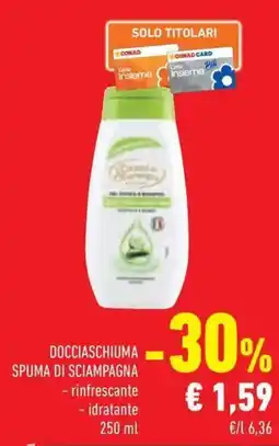 Conad Superstore Docciaschiuma spuma di sciampagna offerta