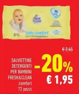 Conad Superstore Salviettine detergenti per bambini fresh&clean offerta