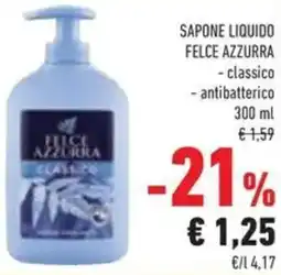 Conad Sapone liquido Felce Azzurra offerta