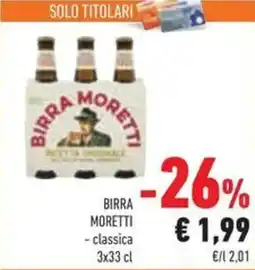 Conad Birra moretti offerta