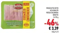 Conad Prosciutto cotto alta qualità fresca salumeria Beretta offerta