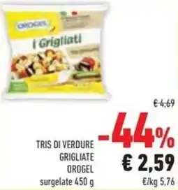 Conad Tris di verdure grigliate Orogel offerta