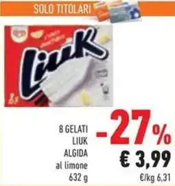 Conad 8 gelati liuk Algida offerta