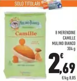 Conad 8 merendine camille Mulino Bianco offerta