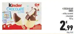 Conad 4 stecchi gelato Kinder offerta