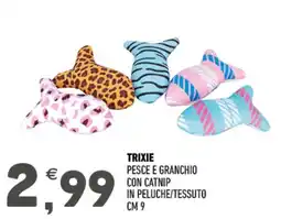 Ayoka Trixie pesce e granchio con catnip in peluche/tessuto offerta
