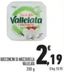 Conad Bocconcini di mozzarella Vallelata offerta