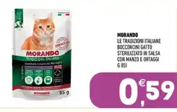 Ayoka Morando le tradizioni italiane bocconcini gatto sterilizzato in salsa con manzo e ortaggi offerta