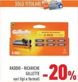 Conad Rasoio- ricariche Gillette offerta
