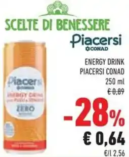 Conad Energy drink Piacersi Conad offerta