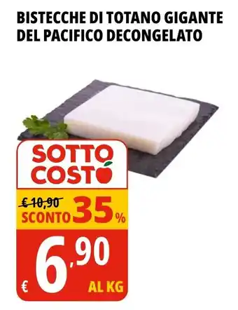 Bistecche di totano gigante del Pacifico decongelato