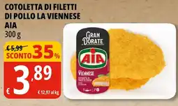 Tigros Cotoletta di filetti di pollo la viennese AIA offerta